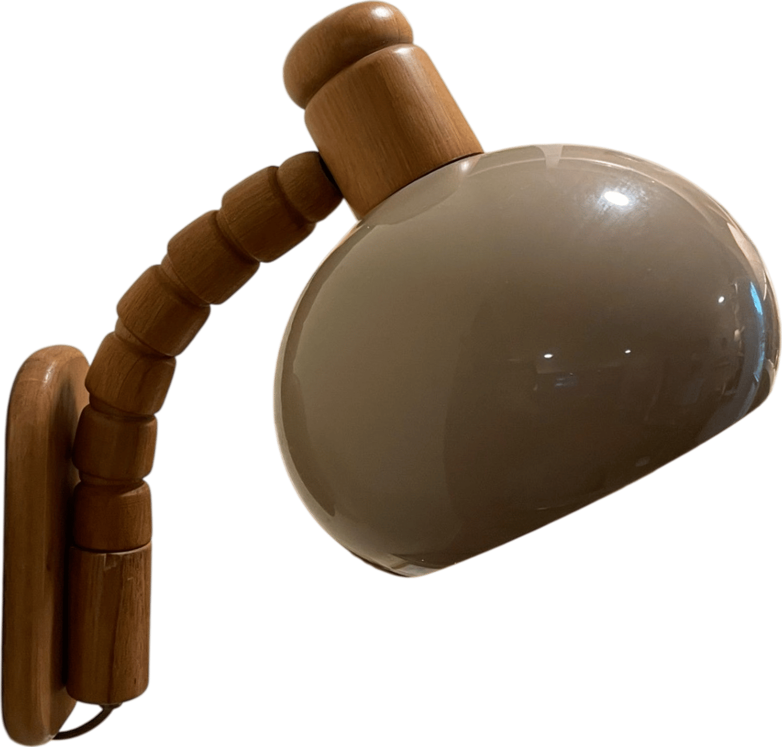 1970’s pine wall lamp