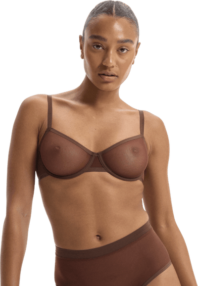 Mesh Balconette Bra
