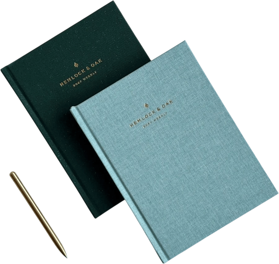 Hemlock & Oak 2027 A5 Minimalist Horizontal Planner