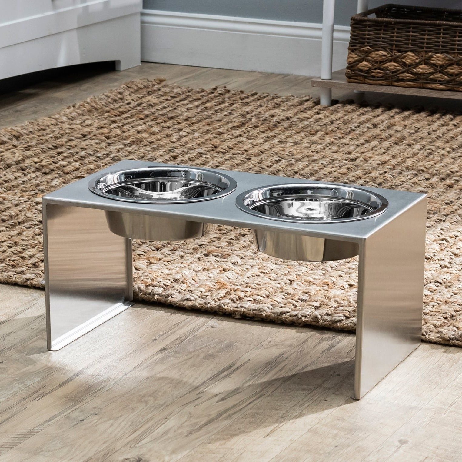 stainless steel dog bowl stand