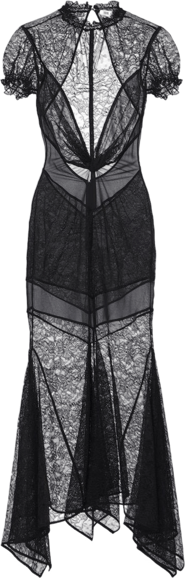 The Attico Semi-sheer Lace Midi Dress