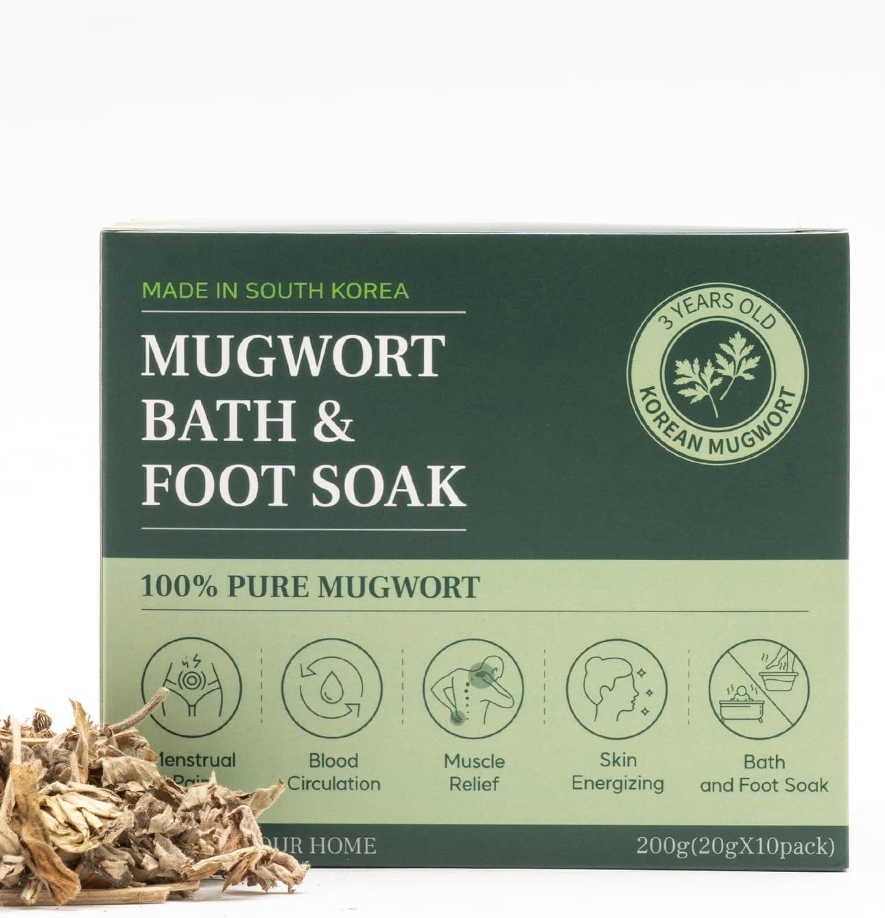 Monage Korean Organic Mugwort Bath & Foot Soak (10 Pack)