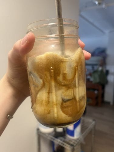morning whipped honey cinnamon latte
