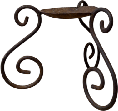 vintage wide wrought iron scroll pedestal