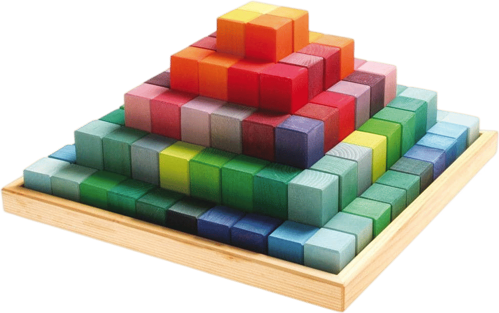 Grimm's Large Stepped Pyramid Math Blocks