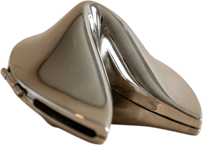 silver fortune cookie keepsake box