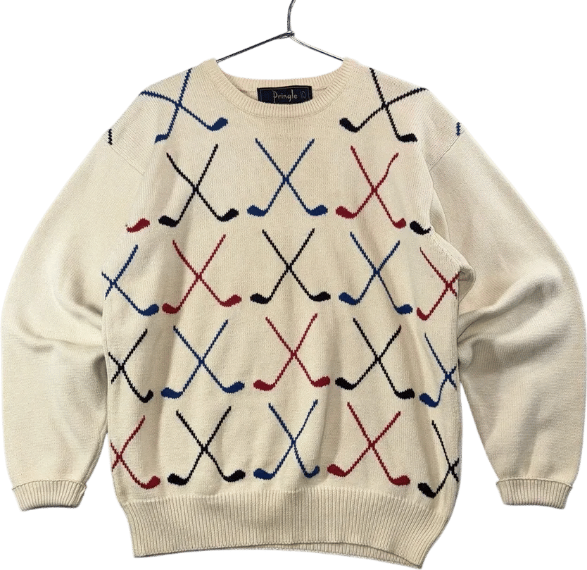 Vintage Pringle of Scotland Cream Crewneck Sweater