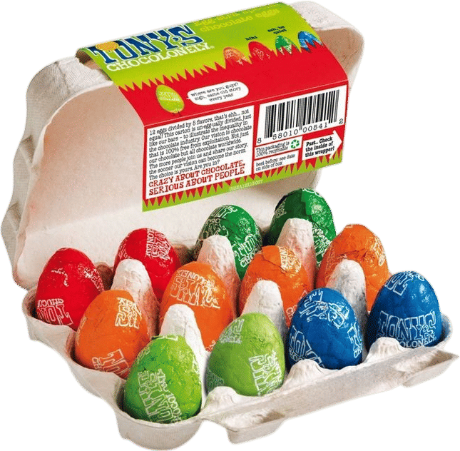 Tony's Chocolonely Easter Eggs Carton