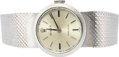 Rolex Precision 2642 White Gold Ladies Watch