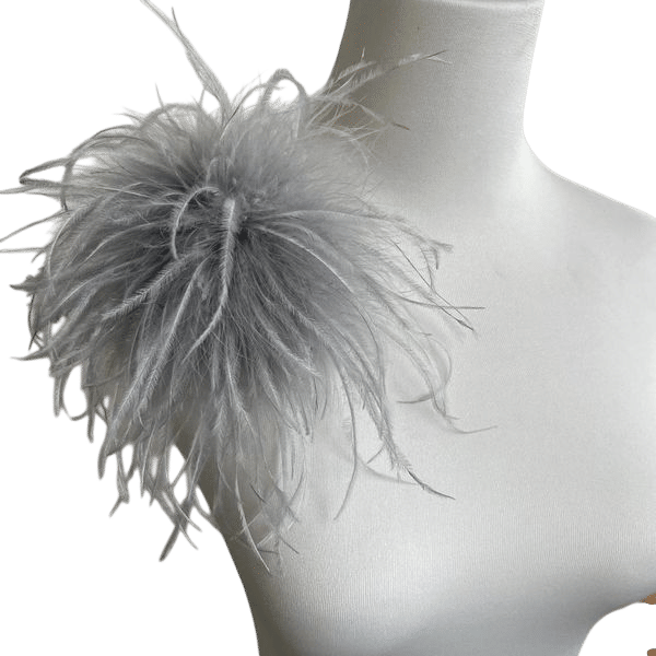 Feather Brooch for Elegant Outfits dress pin events accessory