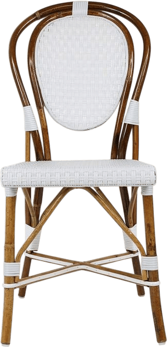 White Mediterranean Bistro Chair