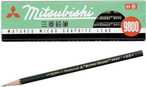 Mitsubishi 9800 HB Micro Graphite Pencils