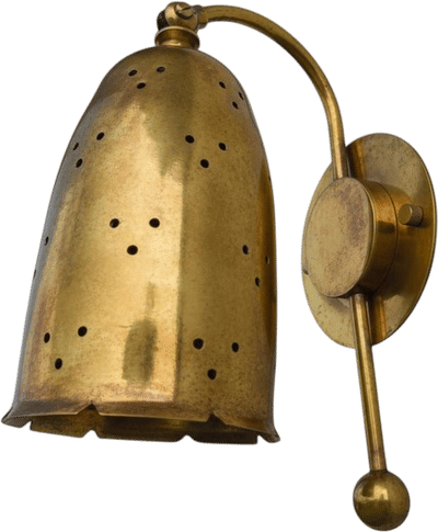 Brass Perforated Cylinder Wall Sconce