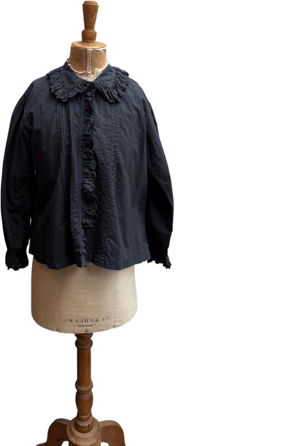 Antique French Black Cotton Blouse (1900s)