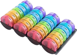 Monthly Pill Organizer with Removable Days