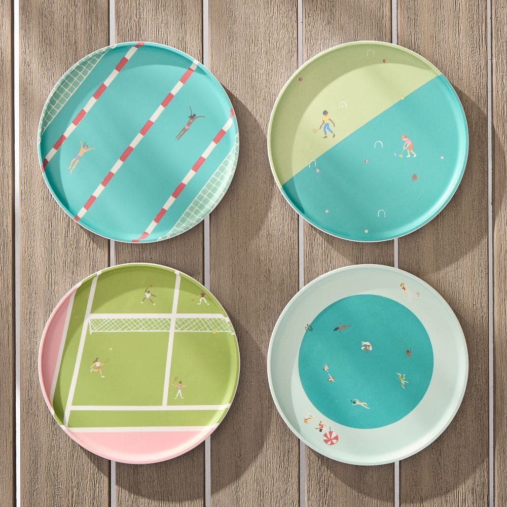 Modern Melamine Outdoor Salad Plates