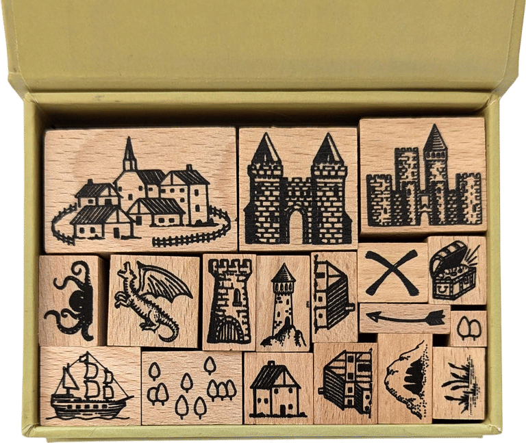 Lord of Maps Castle Pack Map Making Stamp Kit (18 Pieces)