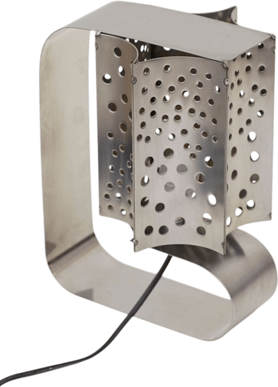 1970s Stainless Steel Table Lamp