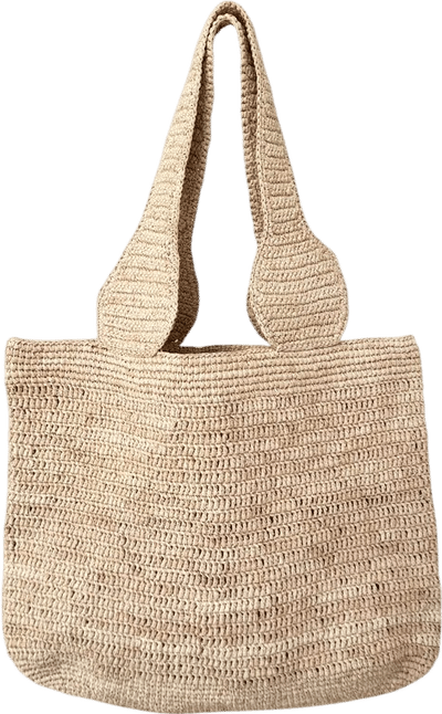 Natural Raffia Crocheted Bag