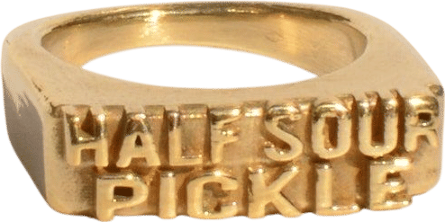 Half Sour Pickle Word Ring