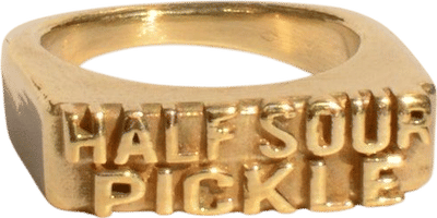 Half Sour Pickle Word Ring