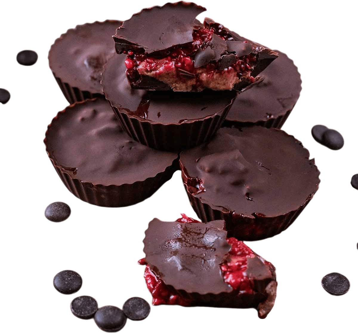 raspberry peanut butter chocolate cups