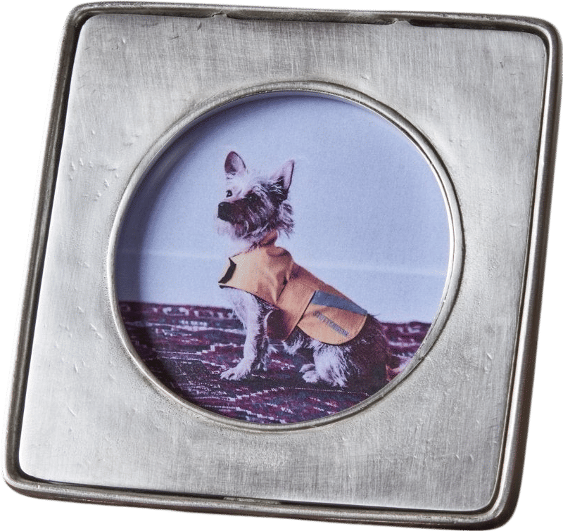 Pewter Piemonte Small Round Frame