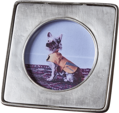 Pewter Piemonte Small Round Frame