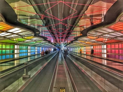 Going through the lights at O’Hare