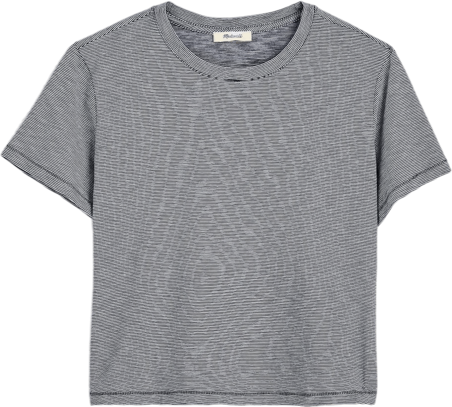 Madewell The Easy Crop Crewneck Tee in Soft Slub