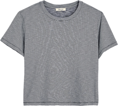 The Easy Crop Crewneck Tee in Soft Slub