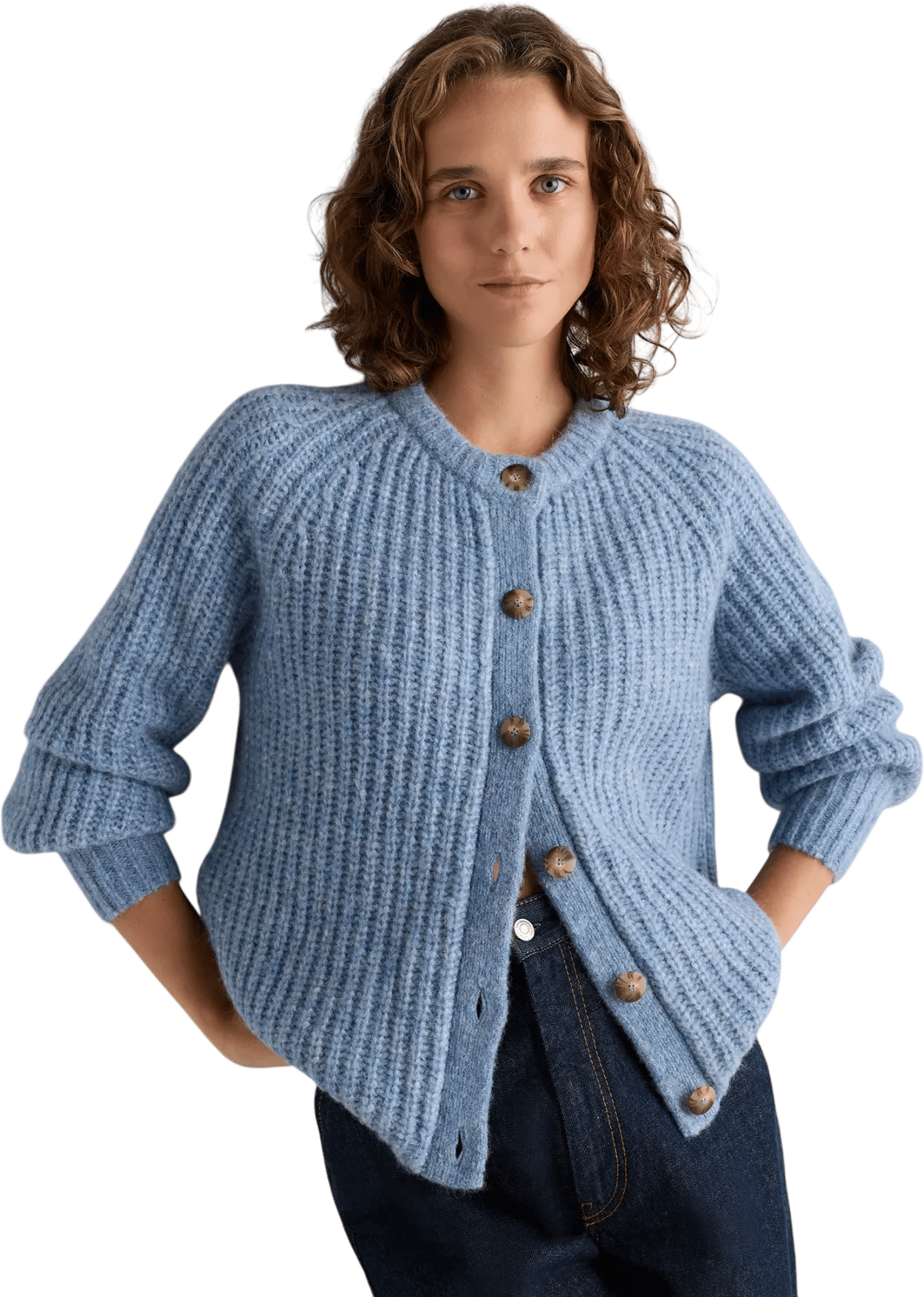 Lofty Baby Alpaca Chunky Crew Cardigan