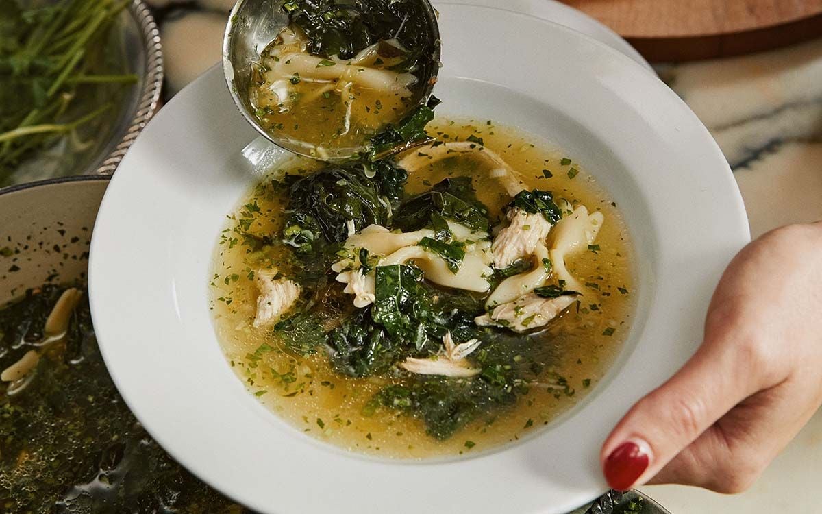 Ginger and Greens Noodle Soup Recipe