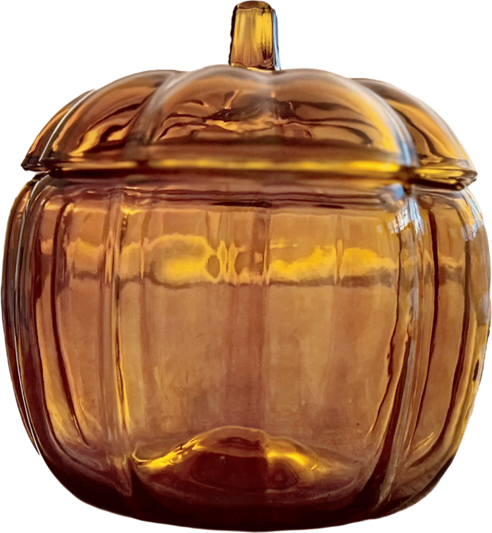 Anchor Pumpkin (Candy) Jar in Amber