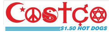 Costco Coexist Bumper Sticker