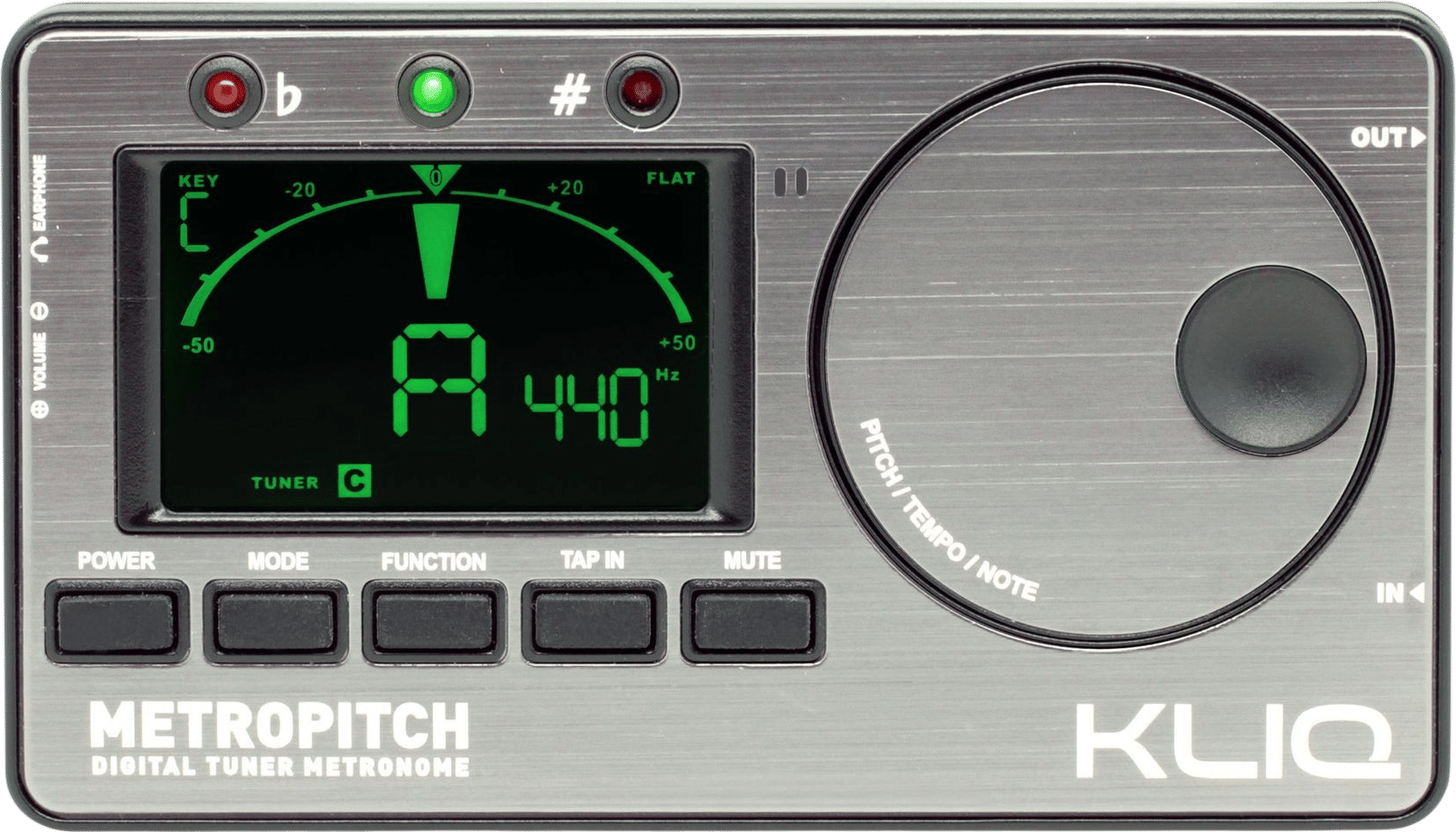 kliq metropitch tuner/metronome (pewter grey)