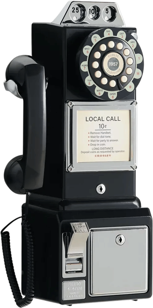 Crosley 1950s Payphone Wall-Mounted Home Phone