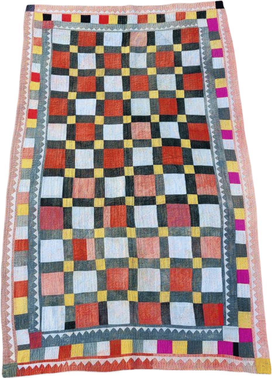 Vintage 'ralli' Quilt Mid 20th Century Sindh Pakistan/India Border