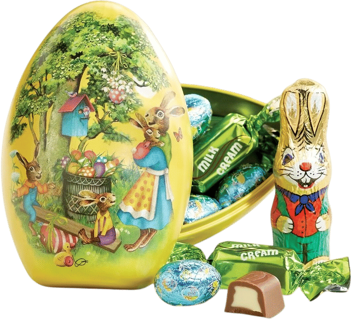 Easter Egg Tin With German Chocolates