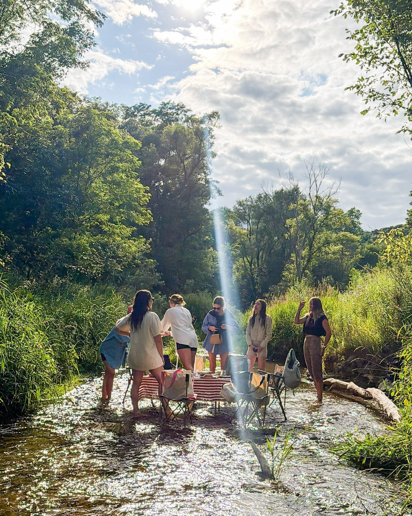 In-Stream Dining (A River Table Tradition)
