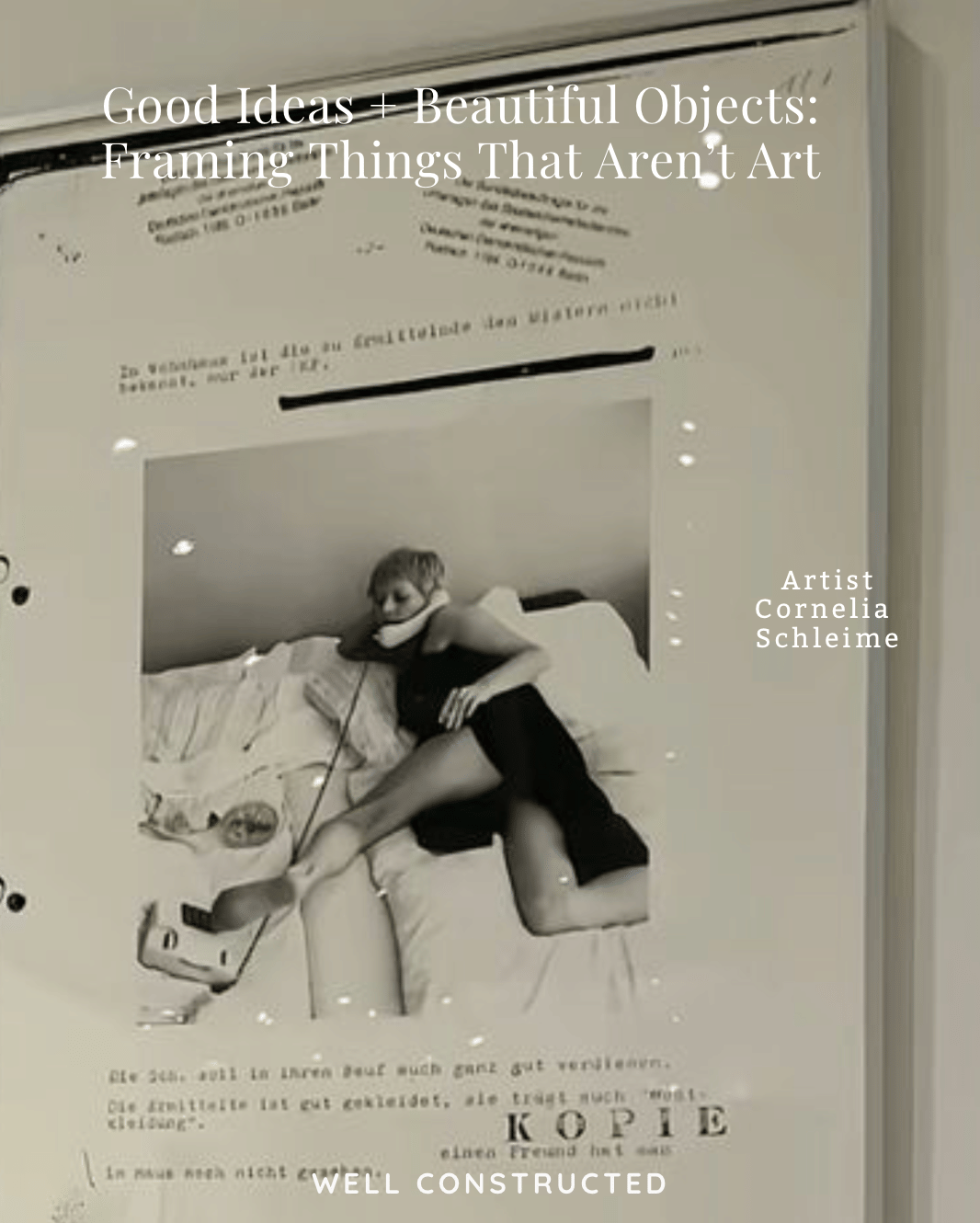 Framing Things Personal Artifacts