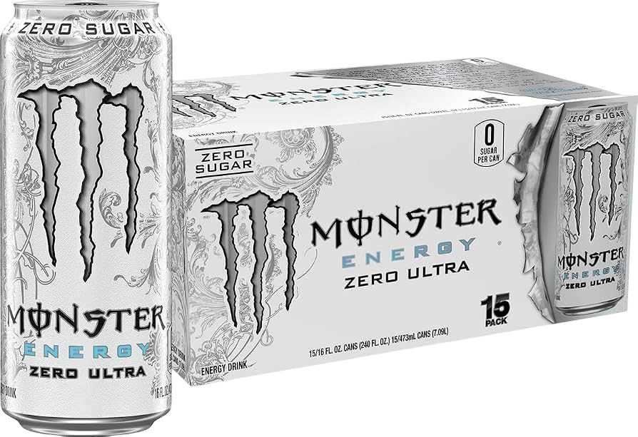 Monster Energy Zero Ultra, Sugar Free, 16 Ounce (15 Pack)
