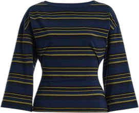 Douglas Striped Stretch-Cotton Top By Eb Denim