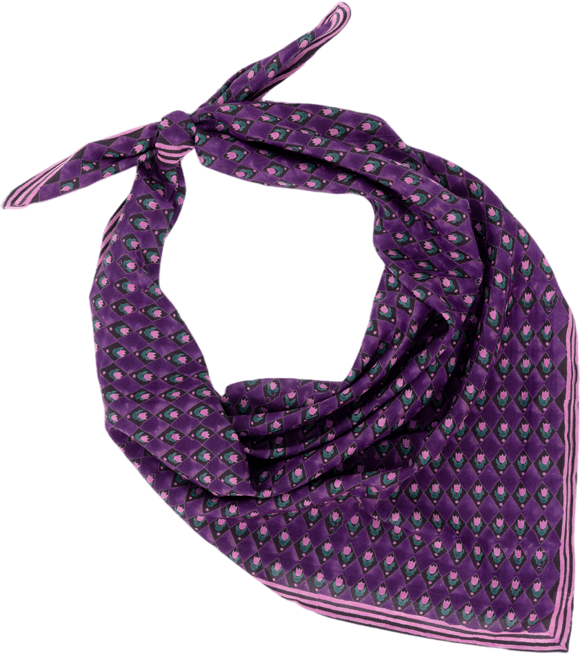 Purple Tulips Square Scarf