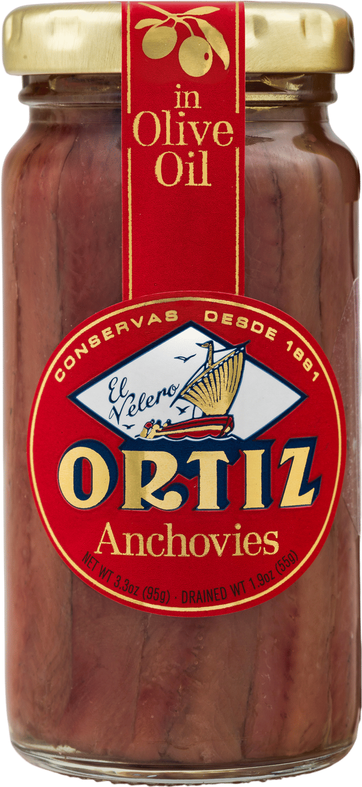 Ortiz Anchovy Fillets Packed In Glass