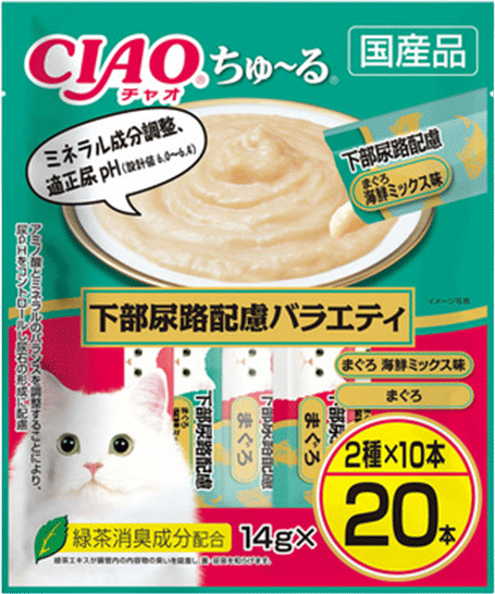 Churu Lickable Cat Treats for Urinary Tract Care from Japan