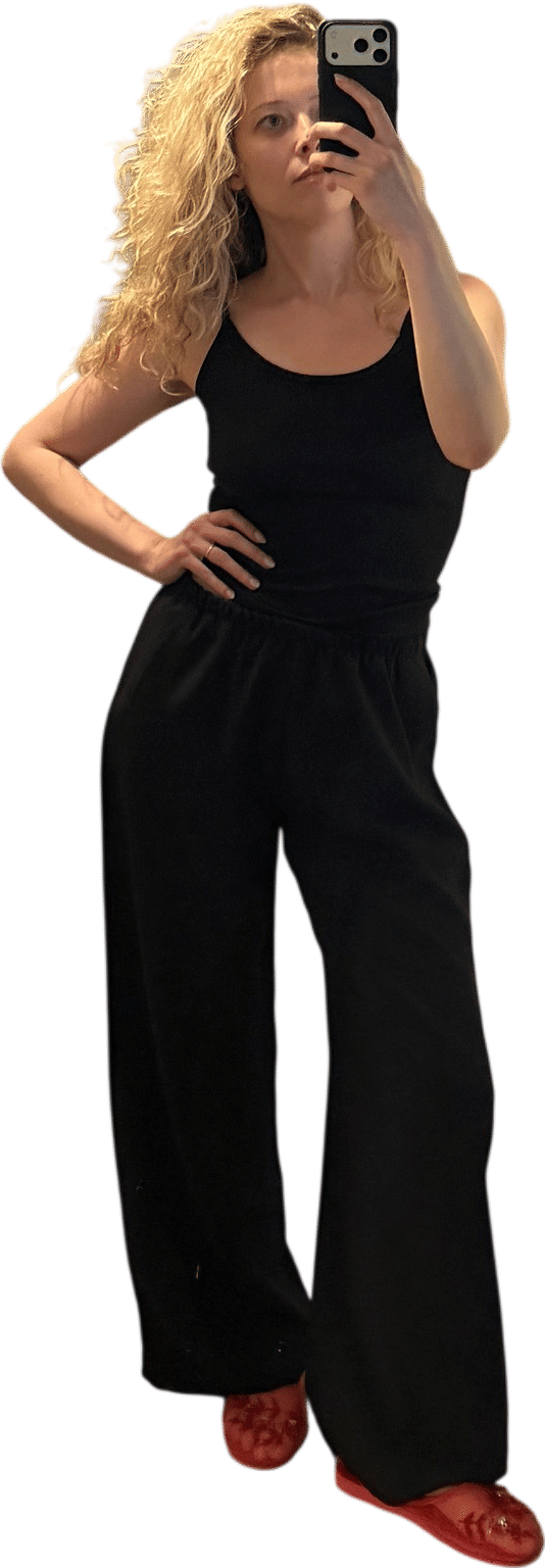 LESET Arielle Pocket Pant in Black