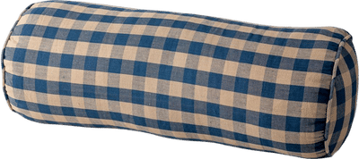 Navy Check Bolster Cushion