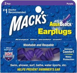 AquaBlock Reusable Swimming Earplugs