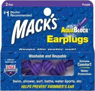 AquaBlock Reusable Swimming Earplugs